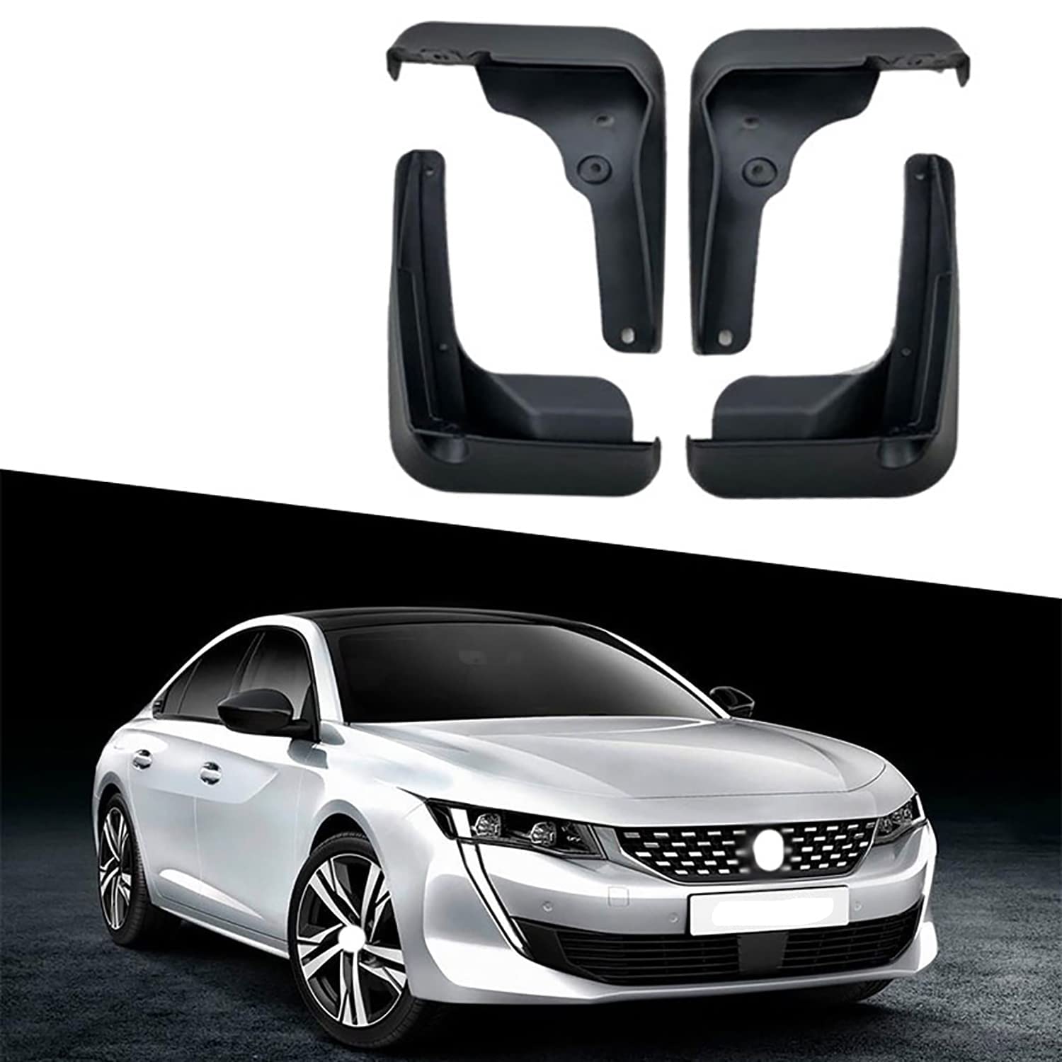 HALEUP Auto Schmutzfänger Kotflügel Auto Fender Schutzblech Ersatz für Peugeot 508 2019-2022 Vorder- und Hinterreifen 4 Stücke HALEUP Auto Schmutzfänger Kotflügel Auto Fender Schutzblech Ersatz für Peugeot 508 2019-2022 Vorder- und Hinterreifen 4 Stücke von HALEUP