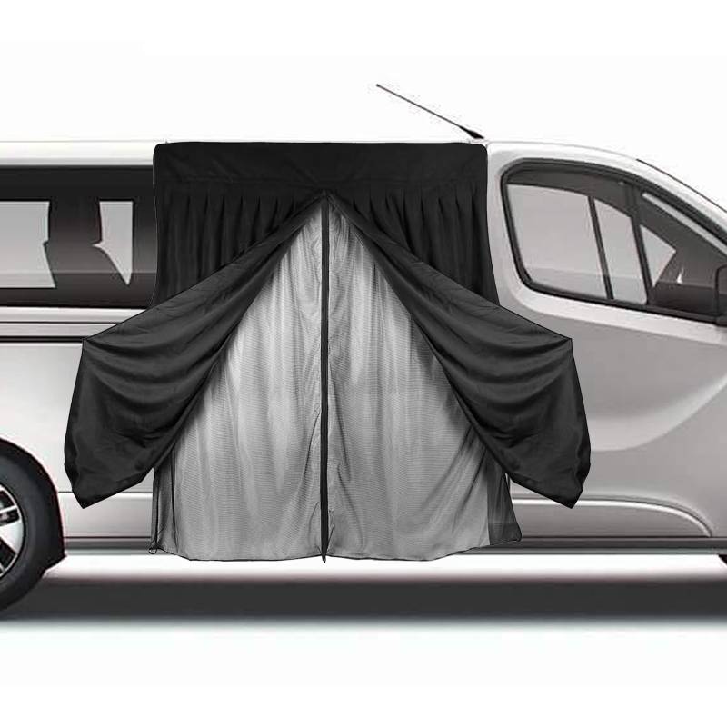 Auto Insektennetz für Ford Transit Custom, Zweischichtig Magnetische Moskitonetze, Auto Seitentür Schiebetür Insektennetz Fliegengitter Insektenschutz Sonnenschutz, Seitentür Schattennetz Camping von HAMON