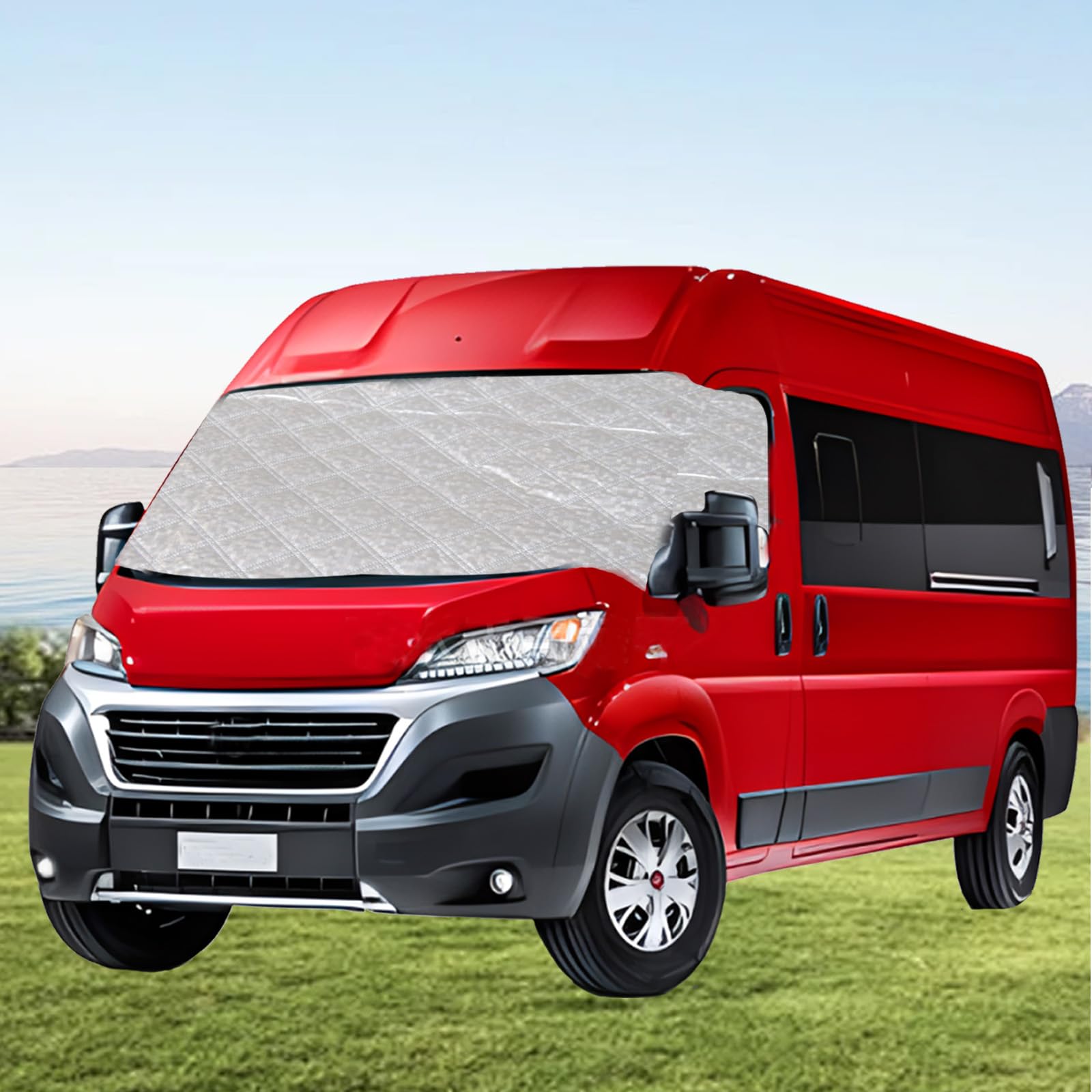 Auto Windschutzscheiben Abdeckung für FIAT DUCATO, Externe Sonnenschutz Frontscheibe Thermomatten, Wasserdicht Wetterfest Anti-UV Frontscheibenabdeckung Wrap Cover Auto Windschutzscheiben Abdeckung für FIAT DUCATO, Externe Sonnenschutz Frontscheibe Thermomatten, Wasserdicht Wetterfest Anti-UV Frontscheibenabdeckung Wrap Cover von HAMON