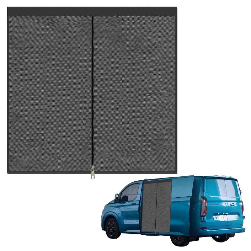 HAMON Auto Seitentür Schiebetür Insektennetz Sonnenschutz Moskitonetze Moskitonetz Ersatz für Ford Transit Custom, Outdoor Camping Auto Anti-Fliege Sonnenschutz Net Anti-Moskito Net Magnetic Mesh von HAMON