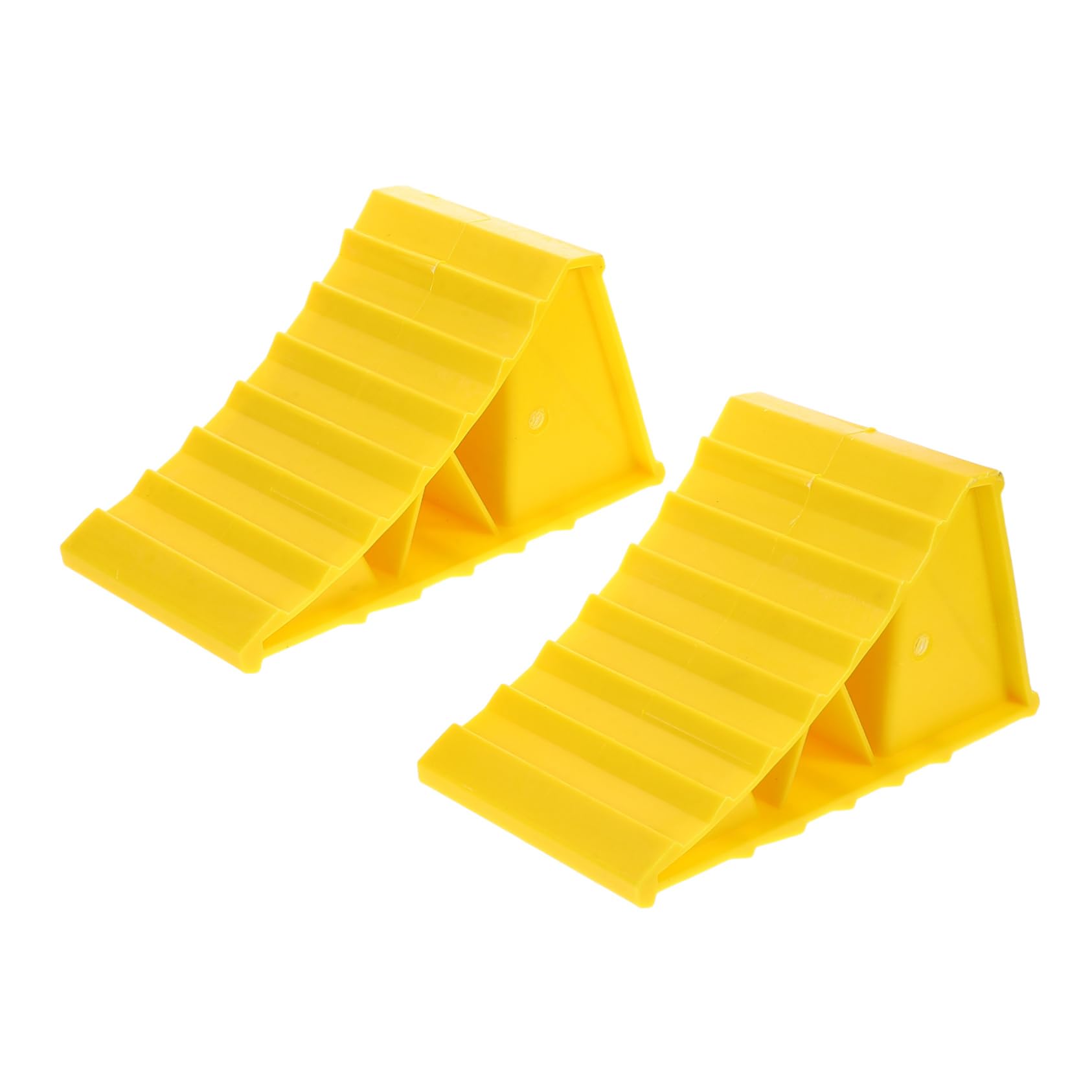 HANABASS 1 Paar Auto Reifenstopper Unterlegkeile für Anhänger Auto-Radstopper für die Garage Parkgarage stoppt Trailer -Accessoires Radstopper für Rollstühle Plastik Yellow HANABASS 1 Paar Auto Reifenstopper Unterlegkeile für Anhänger Auto-Radstopper für die Garage Parkgarage stoppt Trailer -Accessoires Radstopper für Rollstühle Plastik Yellow von HANABASS