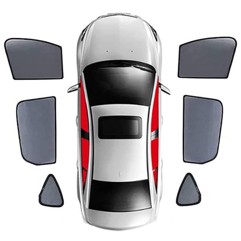 Sonnenschutz Auto für Mercedes-Benz C-Class W205 2014-2024, Auto Sonnenblende UV-Schutz Sichtschutz Auto Sonnenblende Zubehör,F-6pcs von HANROOG