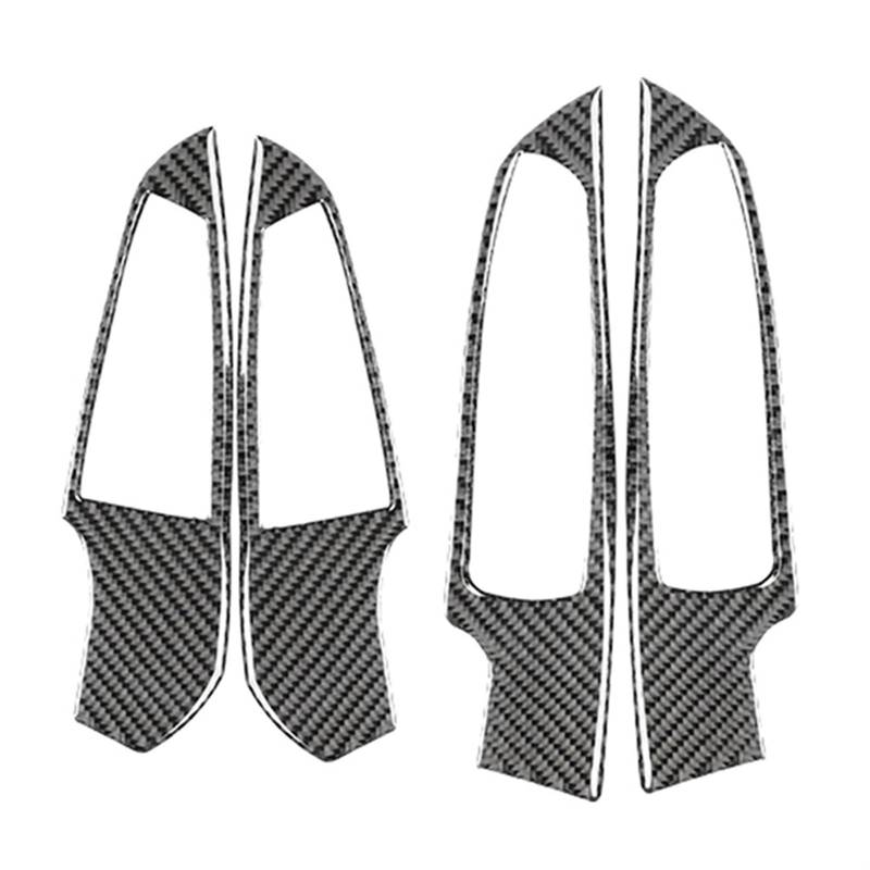 HANZOU 4 Stücke Auto Carbon Fiber Fensterheber Schalter Panel Abdeckung Trim Fit for BMW 3 Serie G20 2020 Verkleidung des Fensterschaltergehäuses von HANZOU