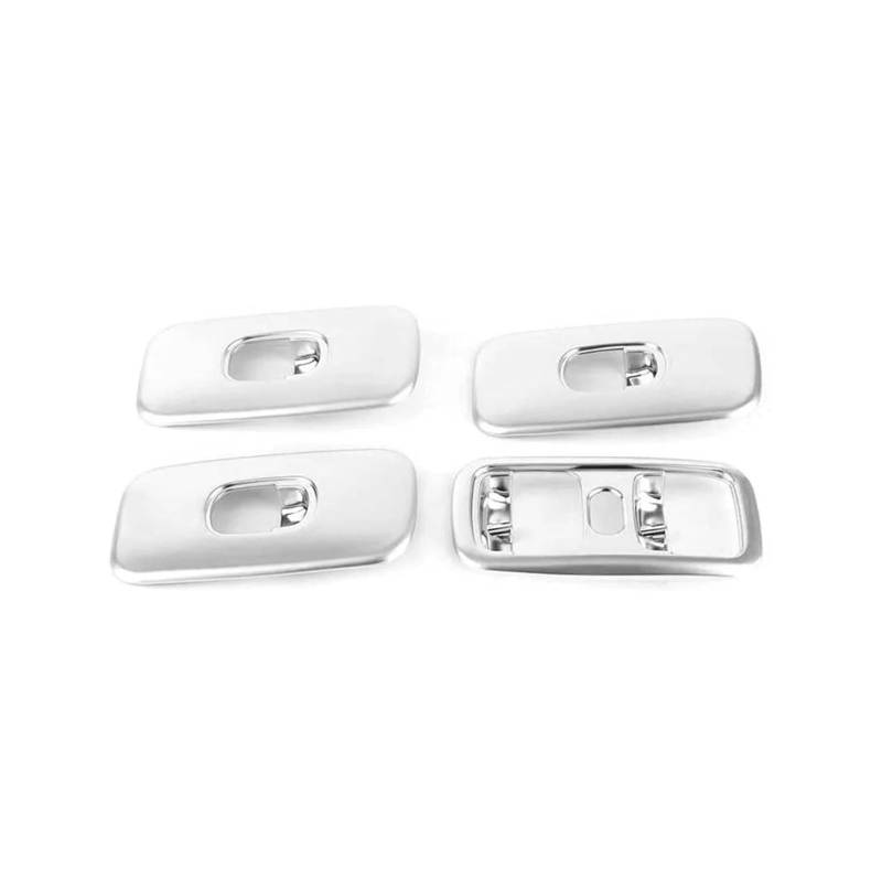 HANZOU 4 Stücke Fensterheber Schalter Abdeckung Trim Fit for Mercedes Benz G Klasse W463 G500 2007-2010 Silber Dekoration Verkleidung des Fensterschaltergehäuses von HANZOU