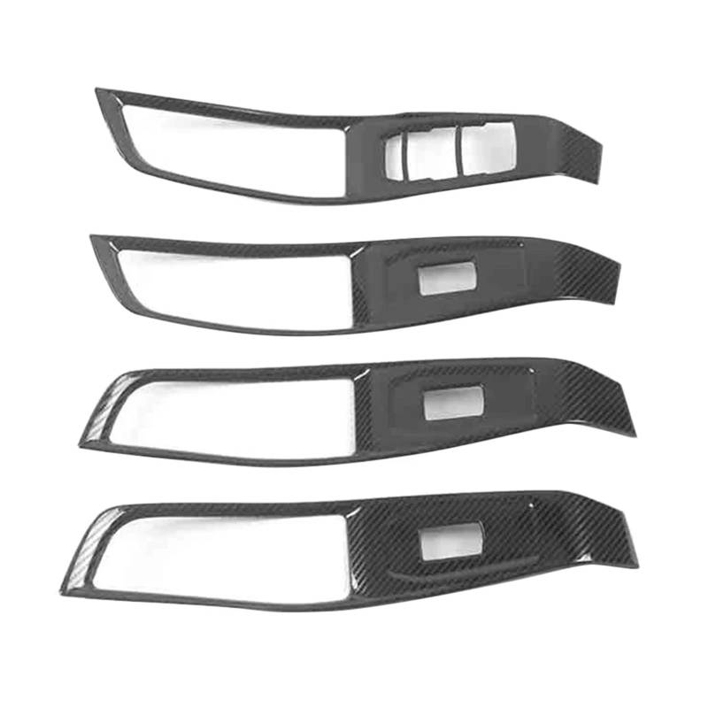 HANZOU 4PCS Auto Edelstahl Fensterheber Schalter Taste Panel Abdeckung Trim Fit for MG MG5 2021 Dekor Rahmen Zubehör Verkleidung des Fensterschaltergehäuses von HANZOU