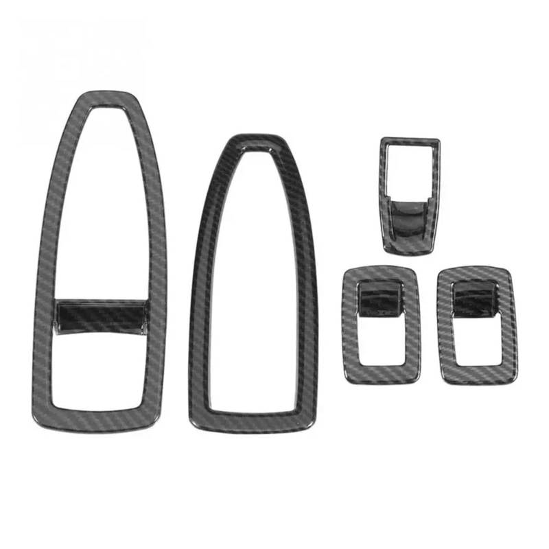HANZOU 5-teiliges Set for Auto-Fensterheber-Panel, Knopfrahmen-Abdeckung, passend for BMW 3er F30 2013–2018 Verkleidung des Fensterschaltergehäuses von HANZOU