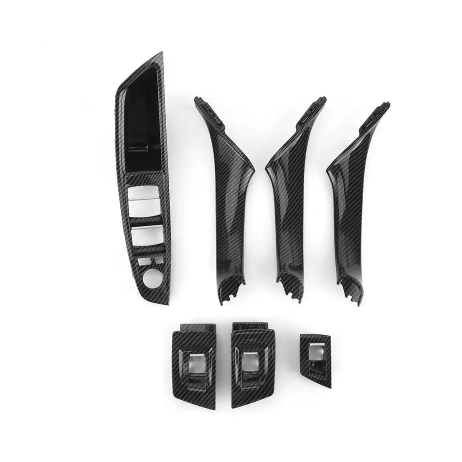 HANZOU 7Pcs Innen Fenster Schalter Panel Trim Fit for BMW 5 Series F10 F11 F18 Tür Armlehne Abdeckung Carbon Faser stil 2010-2016 LHD Verkleidung des Fensterschaltergehäuses HANZOU 7Pcs Innen Fenster Schalter Panel Trim Fit for BMW 5 Series F10 F11 F18 Tür Armlehne Abdeckung Carbon Faser stil 2010-2016 LHD Verkleidung des Fensterschaltergehäuses von HANZOU