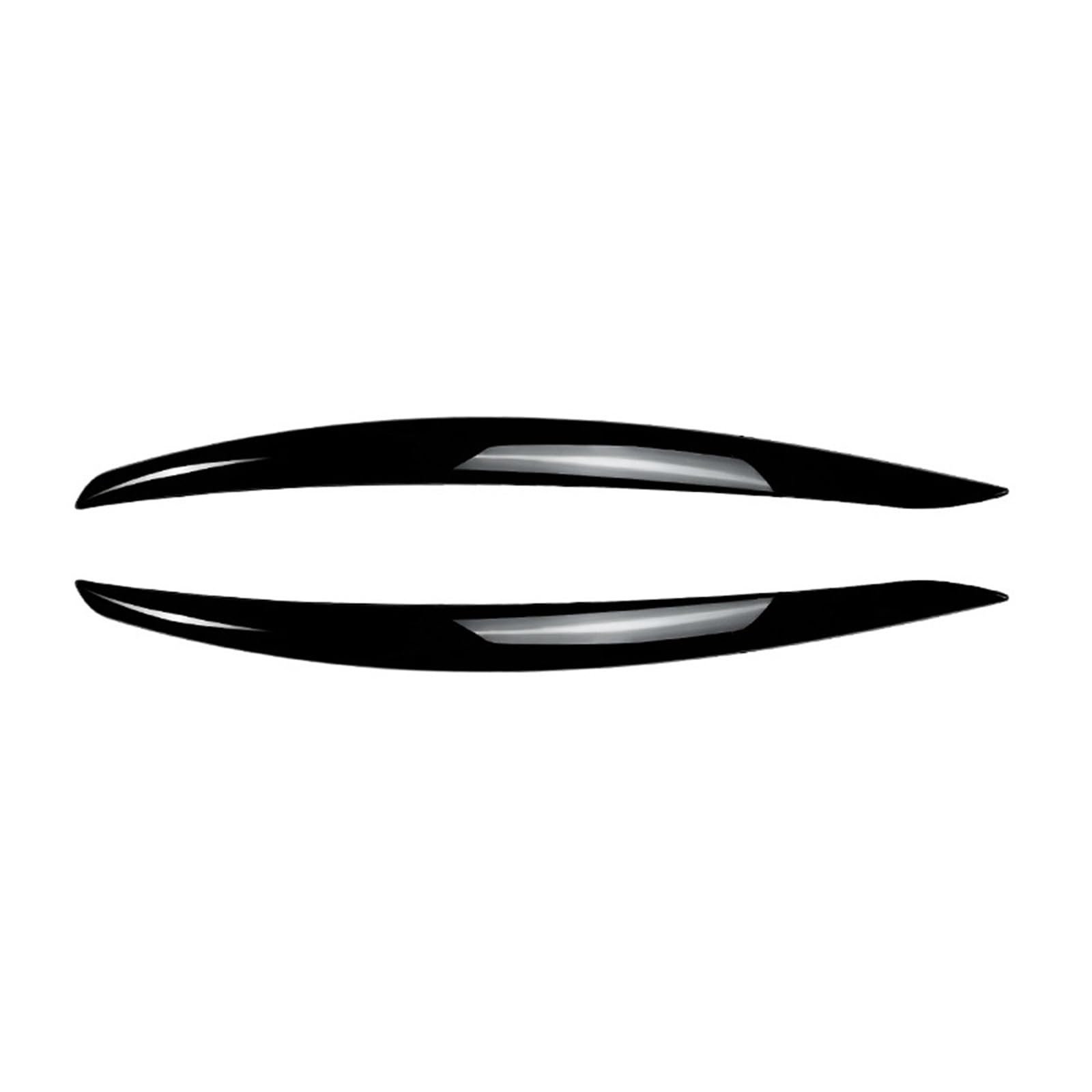 HANZOU Auto Front Scheinwerfer Augenbraue Augenlid Lampe Licht Augenbrauen Glanz Schwarz Carbon Faser Fit for BMW 3 Serie E92 E93 2006-2009 zubehör Scheinwerfer-Augenbrauen-Aufkleber(Gloss Black) von HANZOU