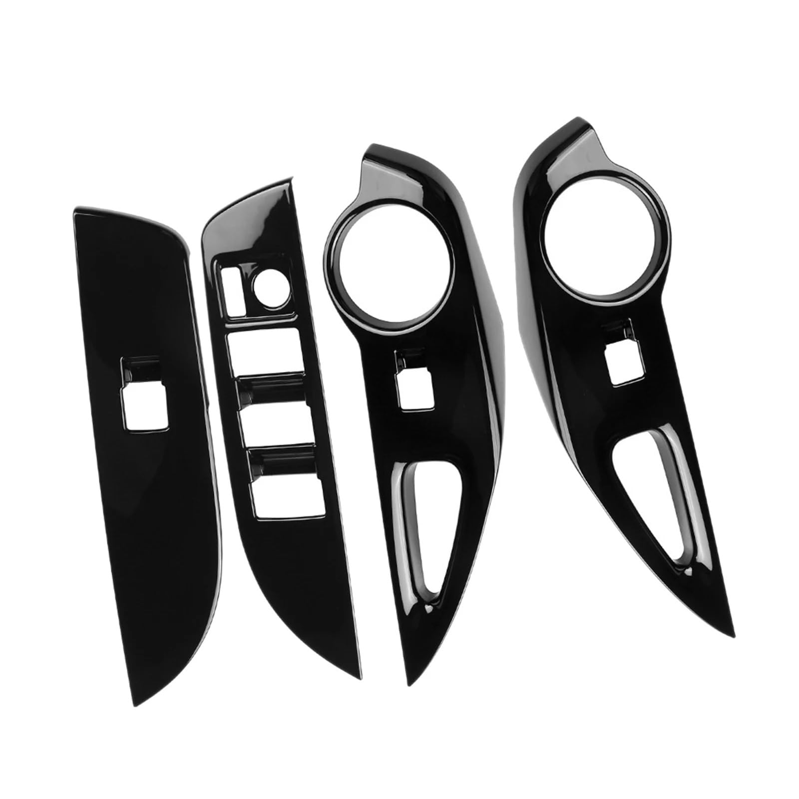 HANZOU Fenster Glas Lift-Taste Schalter Abdeckung Trim Tür Armlehne Panel Fit for Toyota Fit for Corolla Kreuz 2021 2022 RHD Verkleidung des Fensterschaltergehäuses(Black) von HANZOU