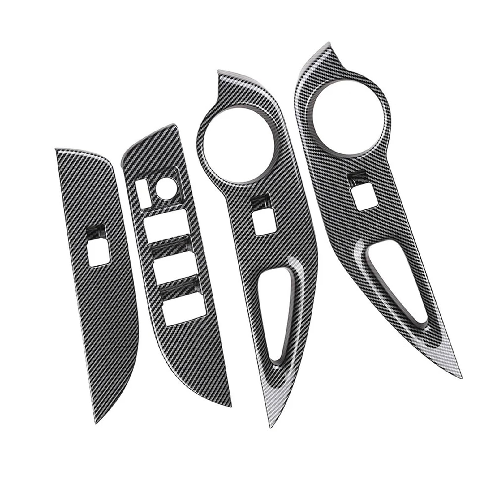 HANZOU Fenster Glas Lift-Taste Schalter Abdeckung Trim Tür Armlehne Panel Fit for Toyota Fit for Corolla Kreuz 2021 2022 RHD Verkleidung des Fensterschaltergehäuses(Carbon Fiber) von HANZOU