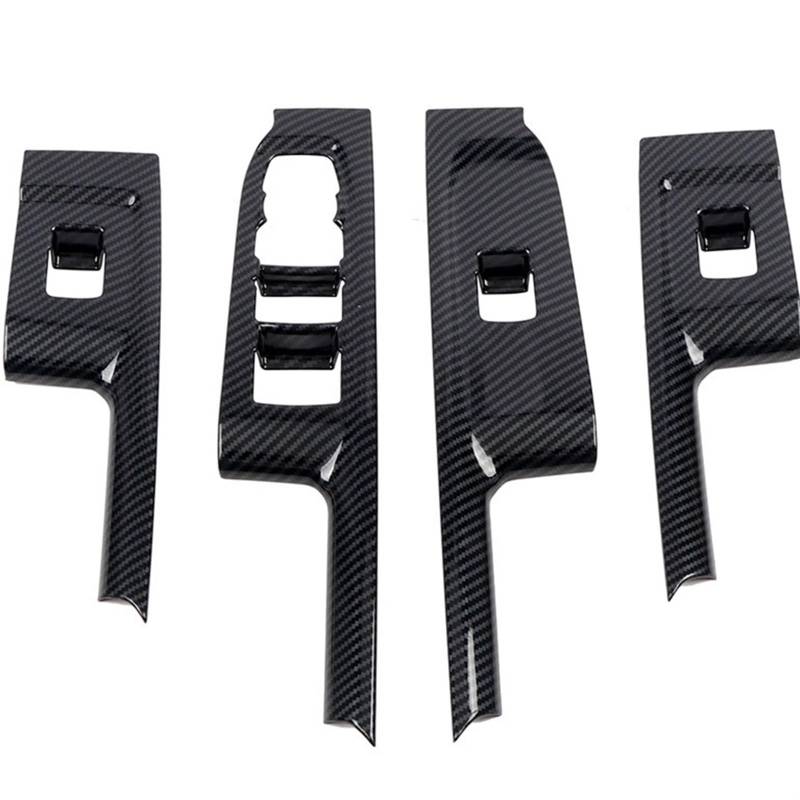 HANZOU Fenster Glas Lift-Taste Trim Schalter Abdeckung Tür Armlehne Panel Aufkleber Fit for Chevrolet Silverado 2019-2022 Verkleidung des Fensterschaltergehäuses von HANZOU