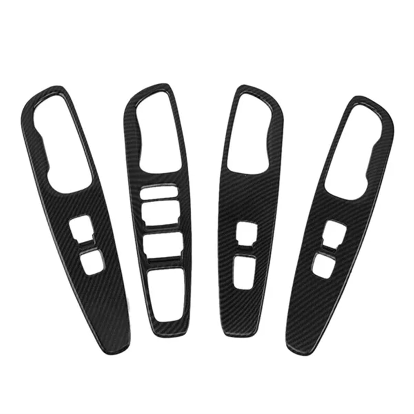 HANZOU Fensterheber-Schalter-Tasten-Panel-Abdeckung, passend for Hyundai Santa Fe 2019–2021, Innentür-Armlehnen-Dekoration Verkleidung des Fensterschaltergehäuses(Black) von HANZOU