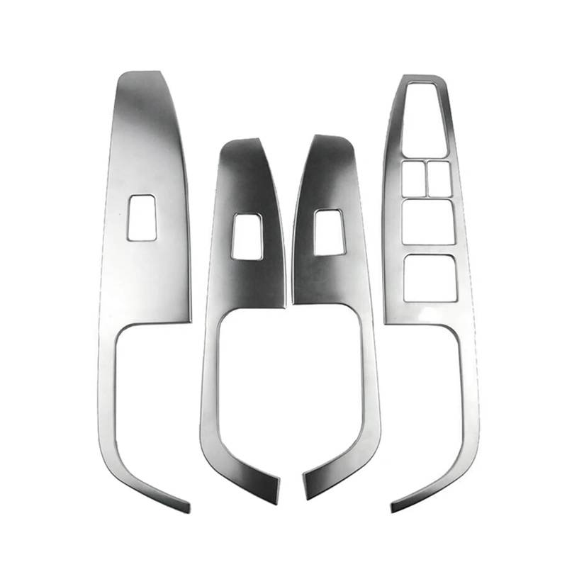 HANZOU Fensterheber-Schalterknopf-Panel-Abdeckungs-Ordnung, passend for Hyundai Elantra, silberne Innentür-Armlehnen-Dekoration 2016–2020 Verkleidung des Fensterschaltergehäuses von HANZOU