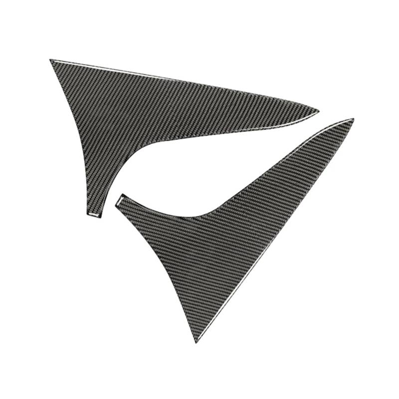 HANZOU Heckscheibenflügel-Abdeckungsverkleidung, passend for Mazda, CX-5 2017–2021, seitlicher dreieckiger Spoiler, Innenzubehör aus Kohlefaser Splitterverkleidung für den hinteren Seitenspoiler von HANZOU