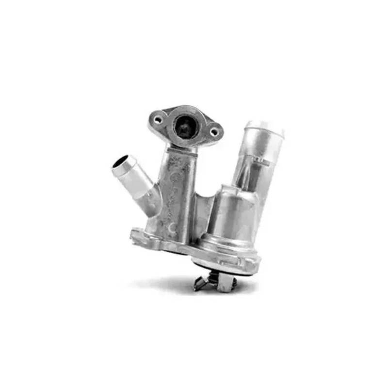 HANZOU Motorkühlmittel-Thermostatgehäuse, passend for Volvo, S60 V60 V40 1.6T, passend for Ford, Fusion Escape Fiesta Transit BM5Z8592B 31359806 Aluminium Fahrzeugthermostat für Kühlsystem von HANZOU