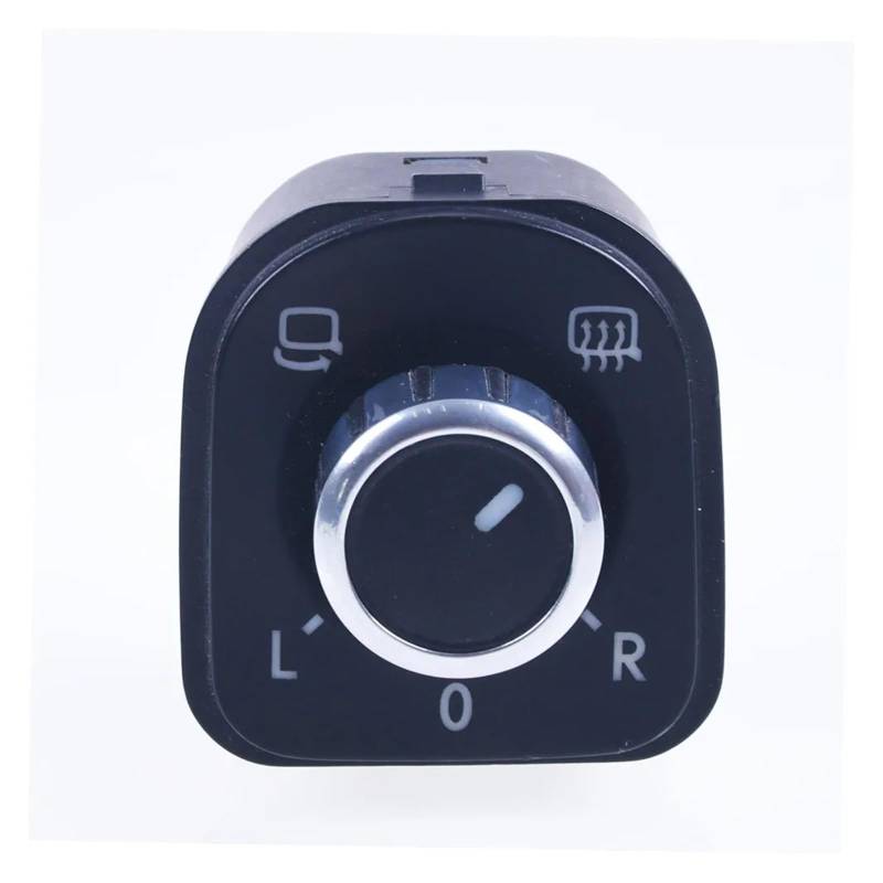 HANZOU Schalterknopf for die Einstellung des elektrischen Seitenspiegels, passend for Jetta, MK5 Golf MK5 MK6 Rabbit Eos Passat B6 3C Tiguan 1K0 959 565 5ND959565B Chrom Spiegelverstellknopf(A) von HANZOU