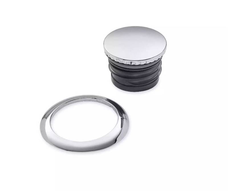 HARLEY-DAVIDSON Flush-Mount Tankdeckel Chrom Aufklappbarer Motorrad Deckel Ersatzteil Anbauteil Biker Zubehör Cap Kit von HARLEY-DAVIDSON