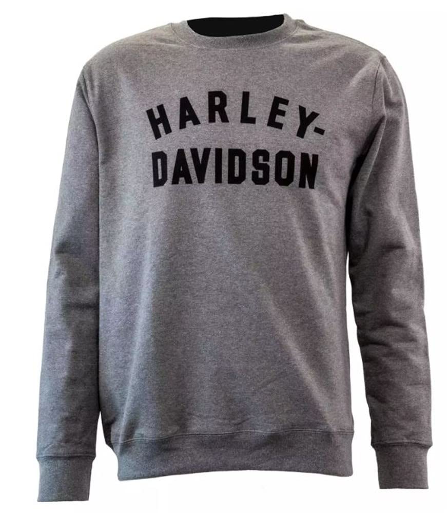 HARLEY-DAVIDSON Herren Langarmshirt Staple Design Longsleeve Pullover Motorrad Sweater für Männer Biker Sweatshirt Pulli, 3XL von HARLEY-DAVIDSON