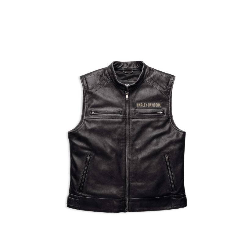 HARLEY-DAVIDSON Passing Link Leder Weste, 98109-16VM, XL von HARLEY-DAVIDSON
