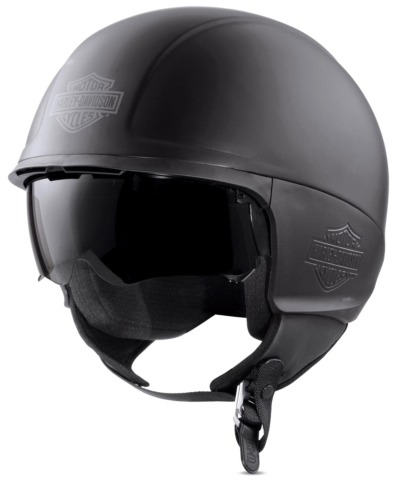 HARLEY-DAVIDSON Unisex Motorrad Helm 5/8 Delton Sun Shield J04 Jethelm mit Visier Halbschalenhelm Lautsprechertaschen, XS HARLEY-DAVIDSON Unisex Motorrad Helm 5/8 Delton Sun Shield J04 Jethelm mit Visier Halbschalenhelm Lautsprechertaschen, XS von HARLEY-DAVIDSON
