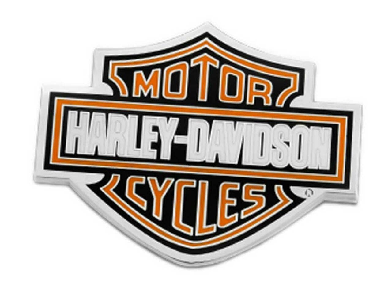 Harley-Davidson 1,75 Zoll. Bar & Shield Logo Pin, glänzendes Nickel-Finish von HARLEY-DAVIDSON