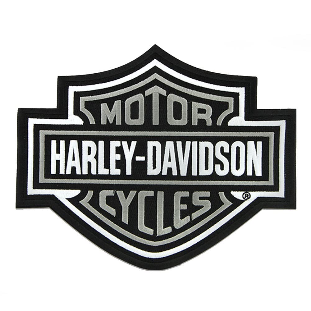 Harley Davidson Aufnäher Bar&Shield grau groß von HARLEY-DAVIDSON
