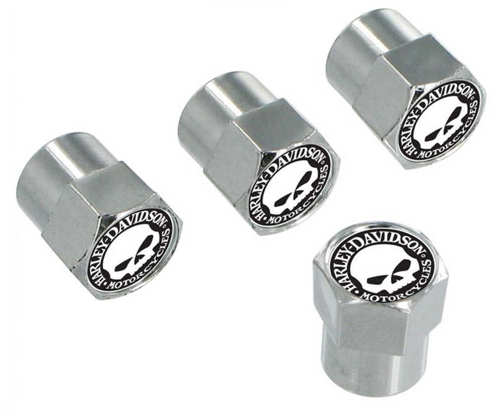 Harley-Davidson Chrome Valve Cap Covers With Willy G Skull von Harley-Davidson