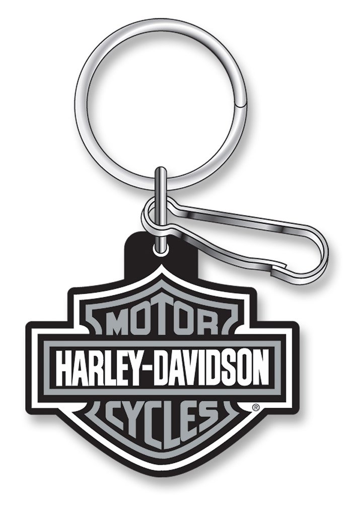 Harley-Davidson Classic Bar & Shield Key Chain with Key Ring & Clip, Gray 4496 von HARLEY-DAVIDSON