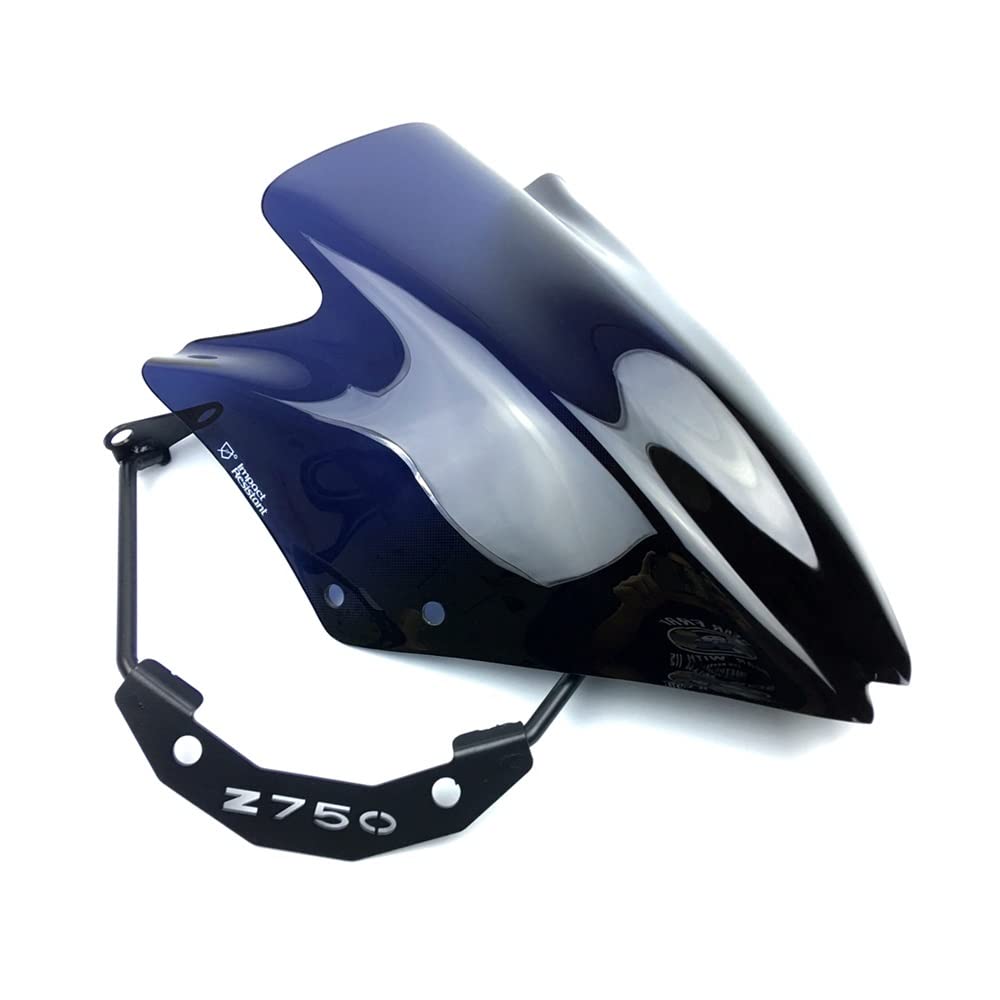 HARMOX Motorrad Windschild Für Kawasaki Z750 Z750R Z750 2007-2012 Motorrad Windschutzscheibe Windabweiser Abdeckung Motorrad Windschutzscheibe von HARMOX