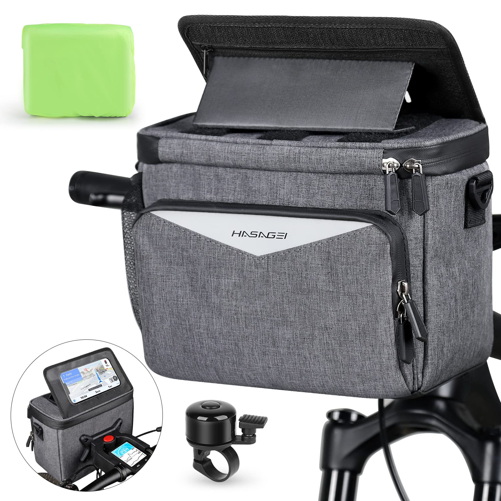 HASAGEI Lenkertasche Fahrrad 5.5L mit Touchscreen Fahrradtasche Handyhalterung Fahrrad wasserdichte für alle Handys HASAGEI Lenkertasche Fahrrad 5.5L mit Touchscreen Fahrradtasche Handyhalterung Fahrrad wasserdichte für alle Handys von HASAGEI
