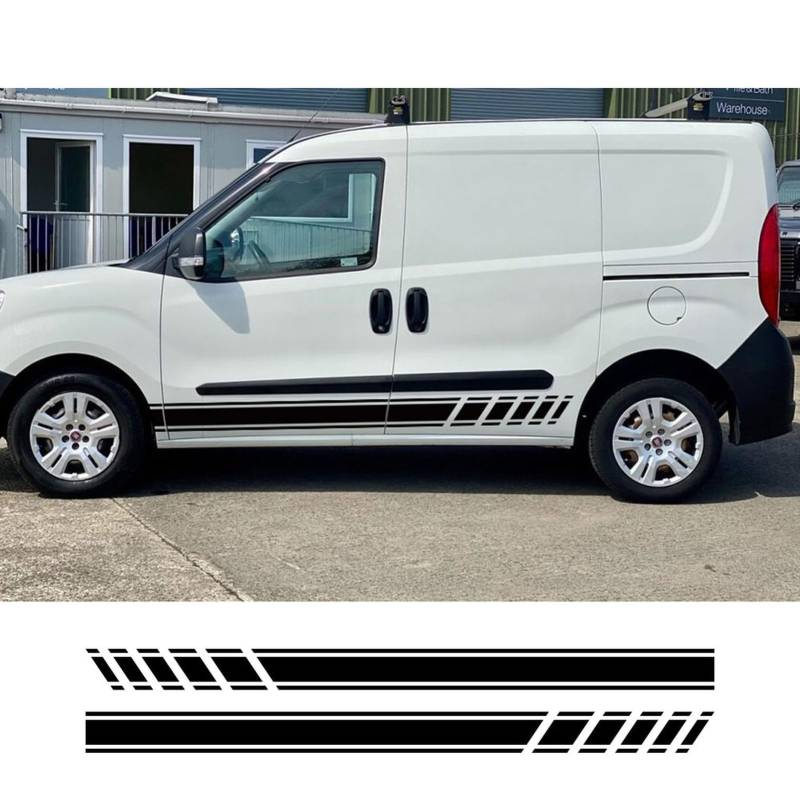 2 STÜCKE Autoaufkleber, Für FIAT Doblo Cargo Panorama, Für Vauxhall, Für Opel Combo Camper Van Grafik Vinyl Aufkleber Tuning Auto Zubehör von HASWEX