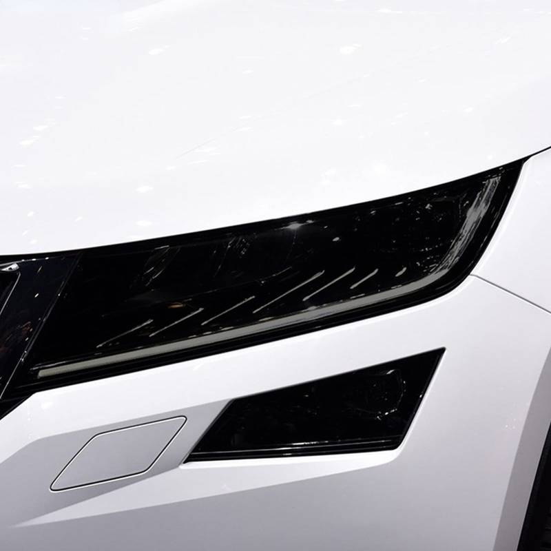 2 Stück Auto Scheinwerfer Schutzfolie Frontlicht Transparent geräuchert Schwarz TPU Aufkleber, für Skoda Kodiaq 2016-On RS Zubehör von HASWEX