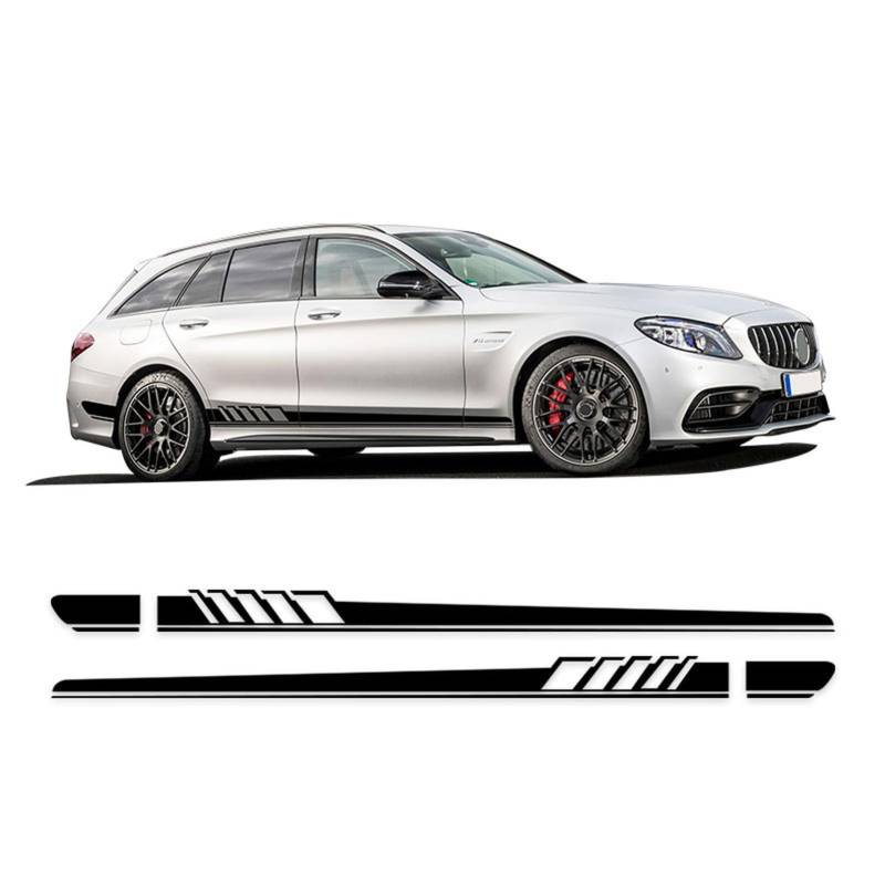 2 Stück Edition 1 Seitenstreifen Rockaufkleber, für M=ercedes B=ENZ C-Klasse W205 C63 AMG C43 C180 C220 C250 C205 A205 S205 Zubehör von HASWEX