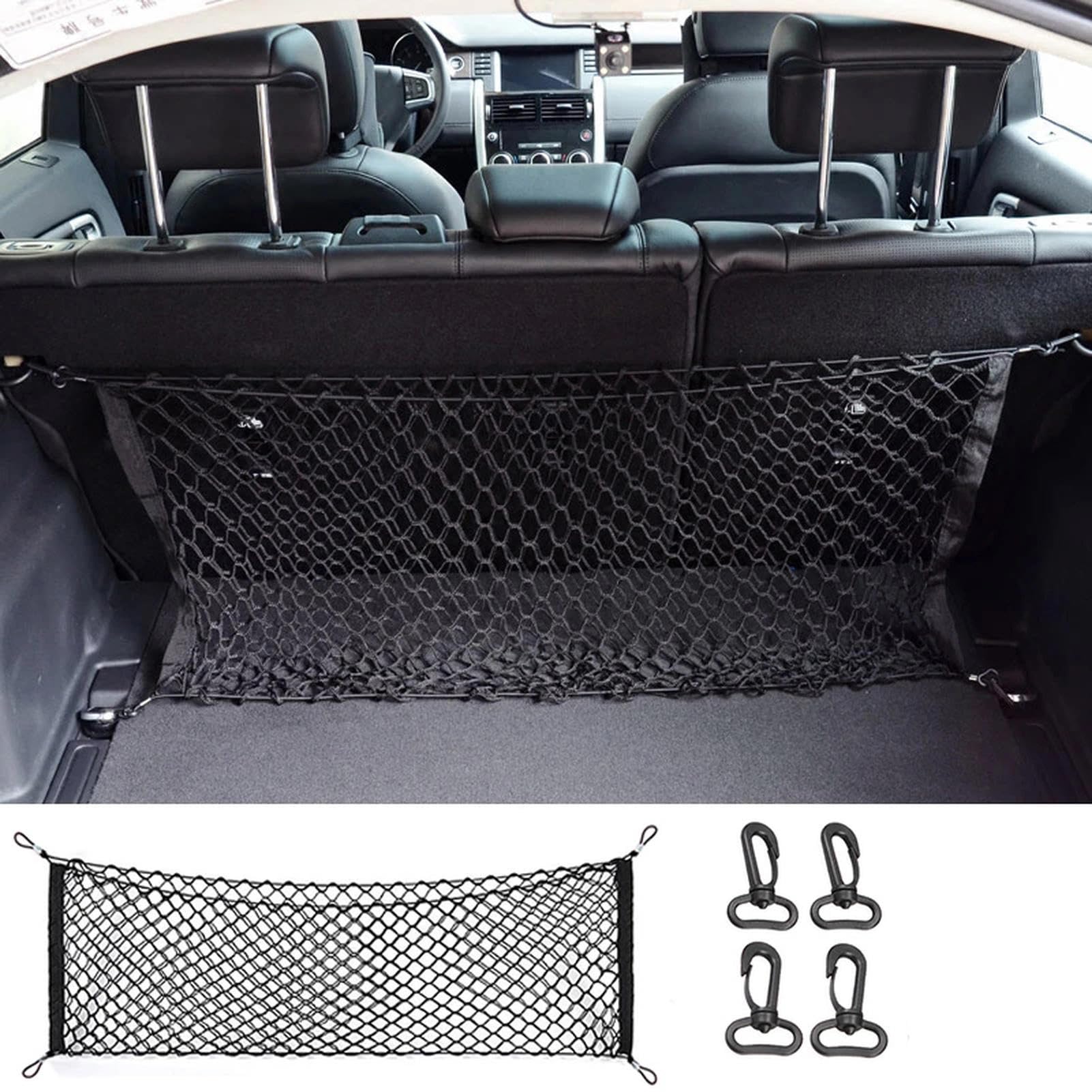 Auto Gepäcknetz Kofferraumnetz Kofferraum Organizer Elastischer Nylon, für V=W Polo Golf 4 Golf 6 Golf 7 CC, für Tiguan, für Passat B5 von HASWEX