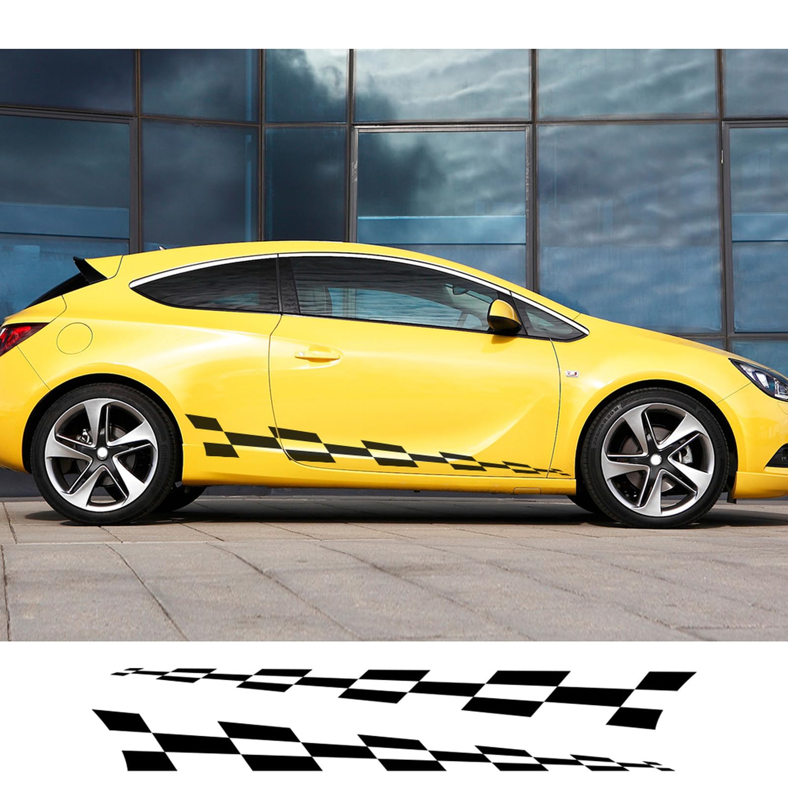 Auto Vinyl Seitenstreifen Aufkleber, für Opel Adam Astra Viva Corsa Auto Graphics Racing Sport PVC Aufkleber Tuning-Zubehör von HASWEX