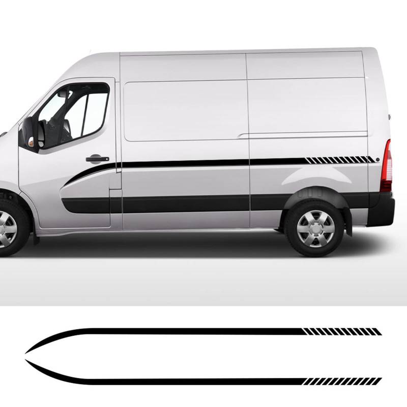 Autotür Taillenlinien Dekoraufkleber, für R=enault Master Wohnmobil Van Auto Styling Grafiken Vinyl Aufkleber Zubehör von HASWEX