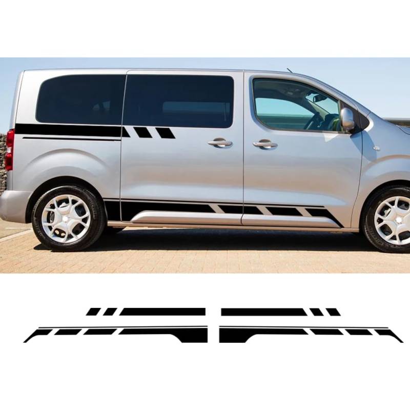 HASWEX Auto Seitenstreifen Seitenaufkleber Aufkleber, Für Citroen Spacetourer E C4 XS M XL MPV Camper Minivan Auto Tür Seite Taille Linie Aufkleber von HASWEX