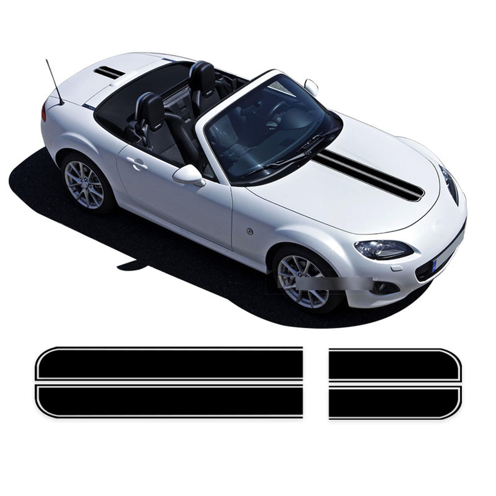Motorhaubenaufkleber Motorabdeckung Heckkarosserie Motorhaube Streifenaufkleber, für Mazda MX5 NA NB NC ND MK1 MK2 MK3 MK4 Zubehör Motorhaubenaufkleber Motorabdeckung Heckkarosserie Motorhaube Streifenaufkleber, für Mazda MX5 NA NB NC ND MK1 MK2 MK3 MK4 Zubehör von HASWEX