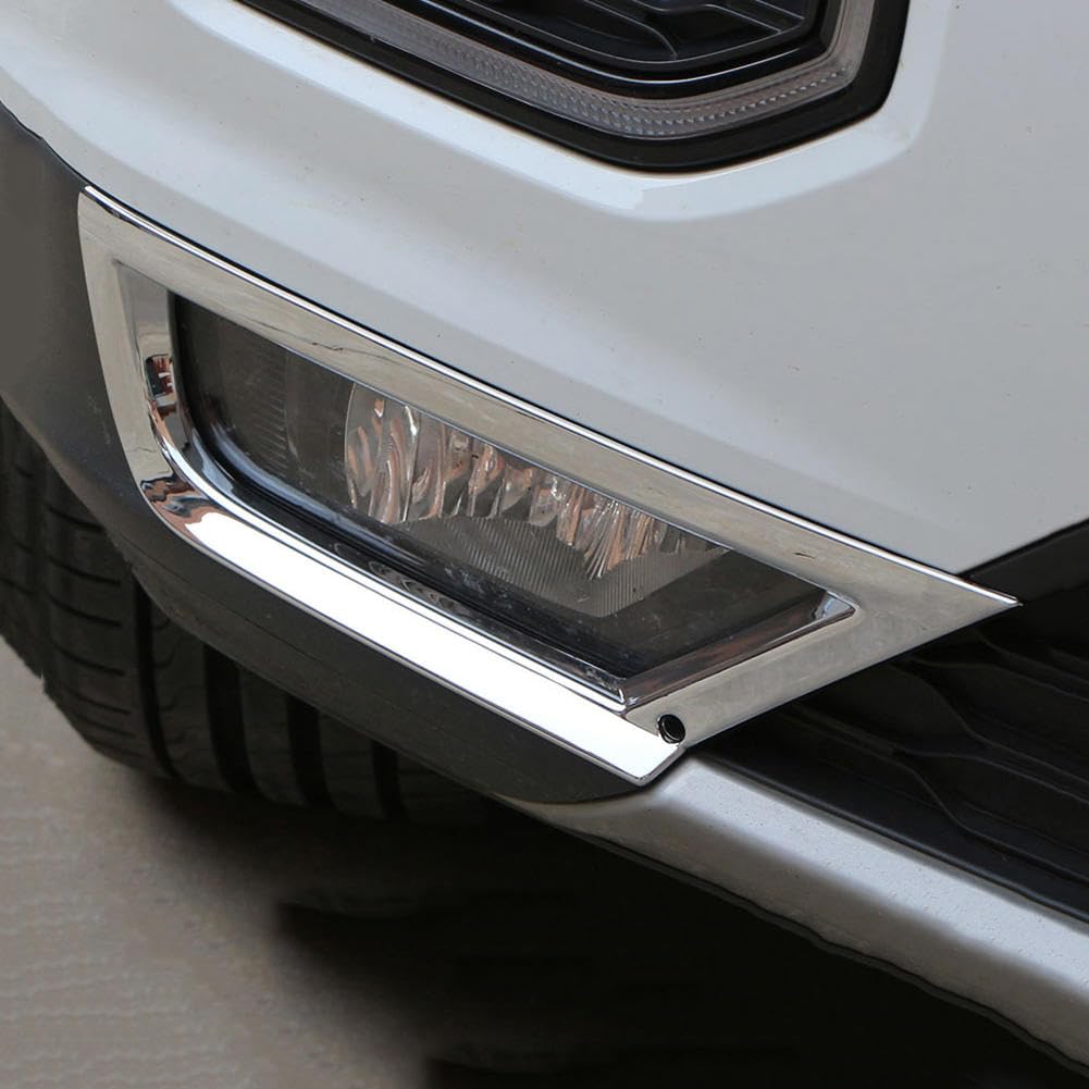 HATHWAY Passend für VW T-ROC 2018–2023, Auto-Nebelscheinwerfer-Abdeckung, ABS-Chrom-Nebelscheinwerfer-Rahmenverkleidung, Autozubehör von HATHWAY