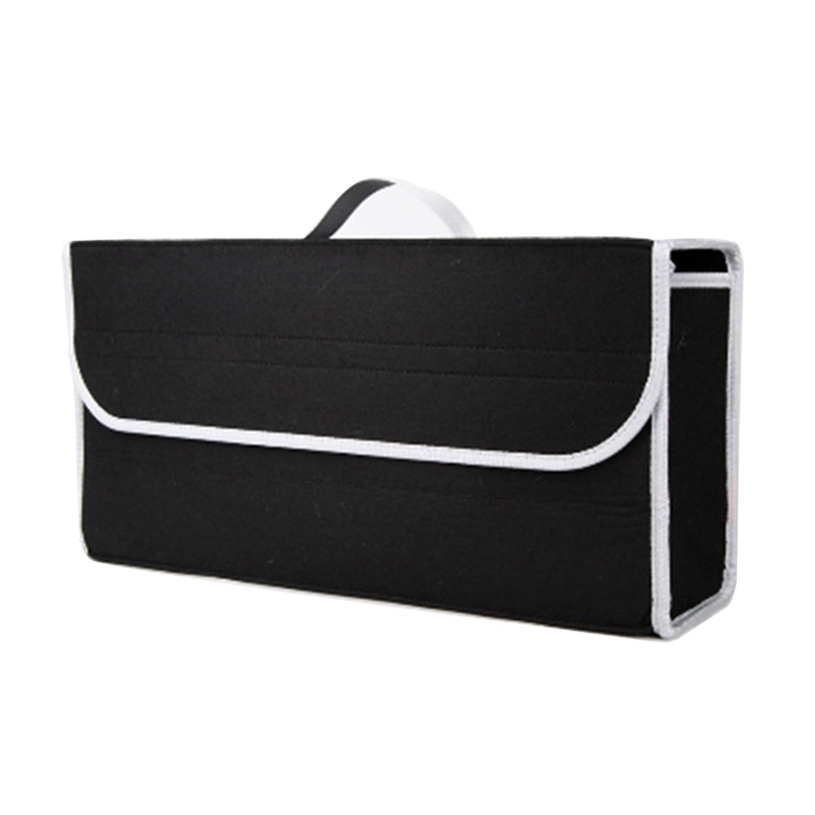 Shuogoufeng Store Tragbarer Auto-Kofferraum-Organizer, faltbare Aufbewahrungsbox aus Filzstoff, Auto-Innenraum, Verstauen, Aufräumen, Containertaschen(Black) von HAUTFENM