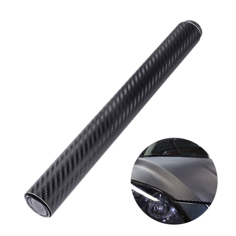 HAWILLOSCH Carbon Faser Aufkleber Auto Dekorative Folie Schwarz Selbstklebend Blasenfrei Für Auto Laptop Möbel Und Fenster Leicht Zuschneidbar Hinterlässt von HAWILLOSCH
