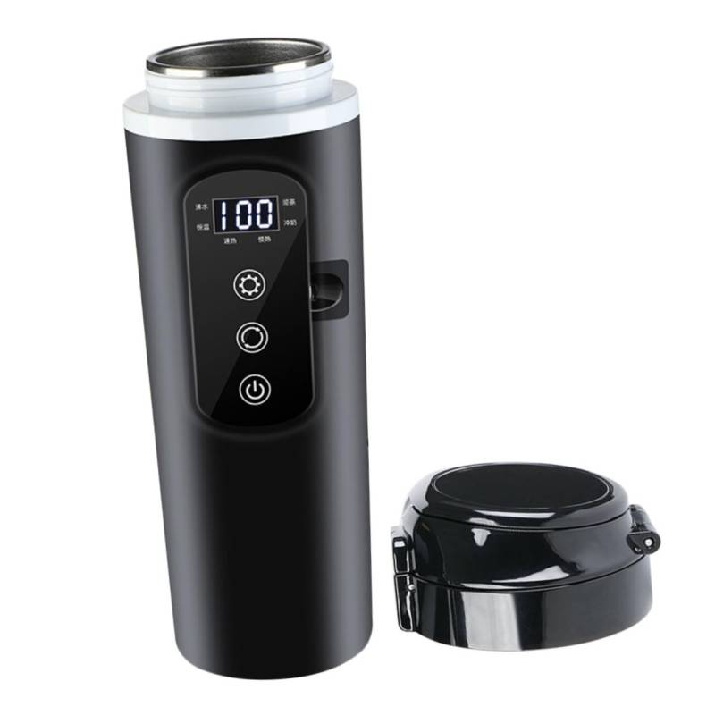 HAWILLOSCH Smart Car Cup Elektrischer Wasserkocher Tragbarer Warmwasserbereiter für Auto Schnellkochfunktion für Reisen Tee und Babynahrung Hygienisch und Langlebig von HAWILLOSCH