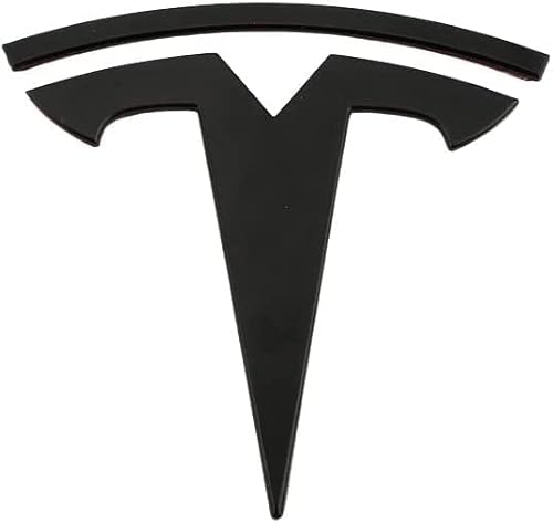 HBANMK Auto Emblem Aufkleber für Tesla Model 3, Abzeichen Logo, Buchstaben Wort Emblem-Aufkleber Auto Sticker Body Logo Abzeichen Dekoration Aufkleber Zubehör,F Matte Black von HBANMK