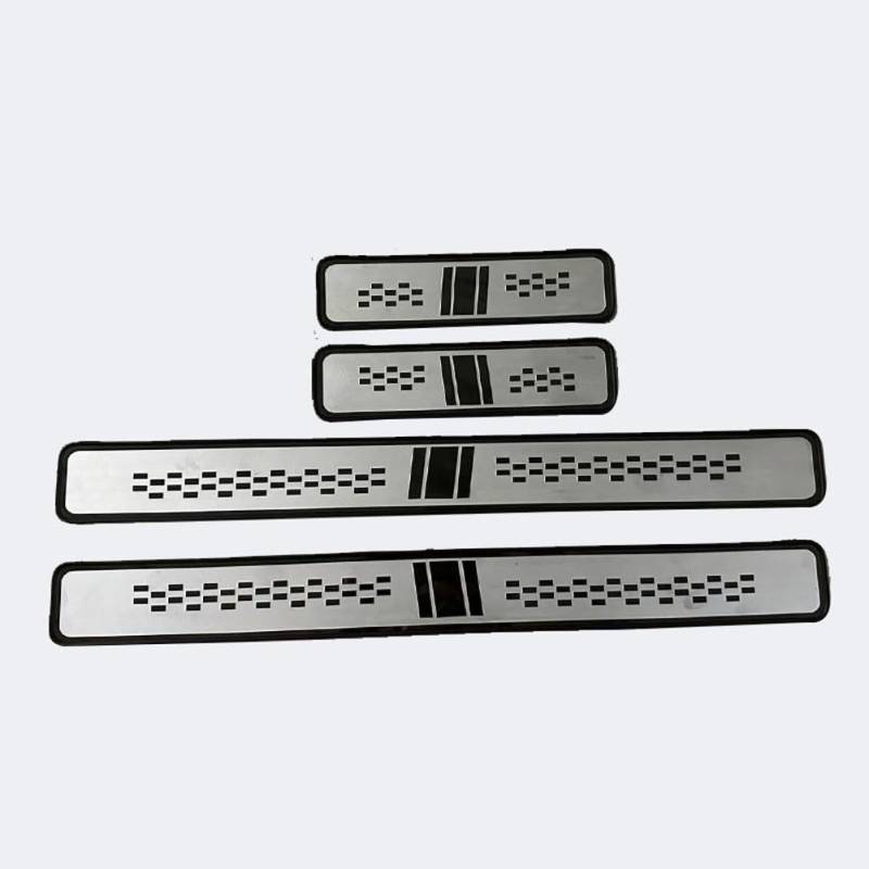HBDTNTKF 4 Stück Auto Edelstahl Einstiegsleisten Schutz Für Dodge RAM 1500 2003-2010, Türschweller Schwelle Willkommenspedal Kratzschutz Dekoratives Zubehör,C von HBDTNTKF