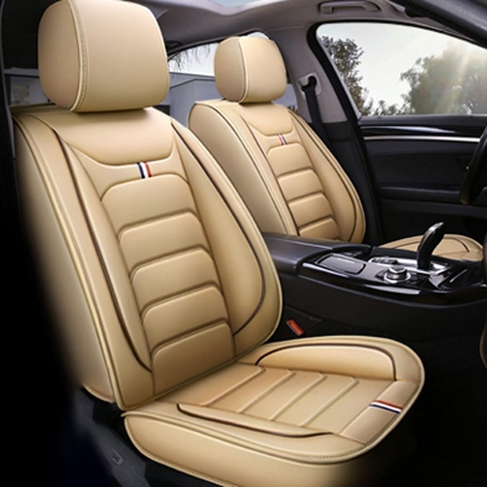 HBDTNTKF Auto Sitzbezüge Für VW Passat B8 Variant/Passat Variant Alltrack 2016-2022, Leder Autositzbezüge Sitzschoner Vorne Hinten Wasserdicht Verschleißfest Sitzauflage Innere Accessories,E/Beige HBDTNTKF Auto Sitzbezüge Für VW Passat B8 Variant/Passat Variant Alltrack 2016-2022, Leder Autositzbezüge Sitzschoner Vorne Hinten Wasserdicht Verschleißfest Sitzauflage Innere Accessories,E/Beige von HBDTNTKF