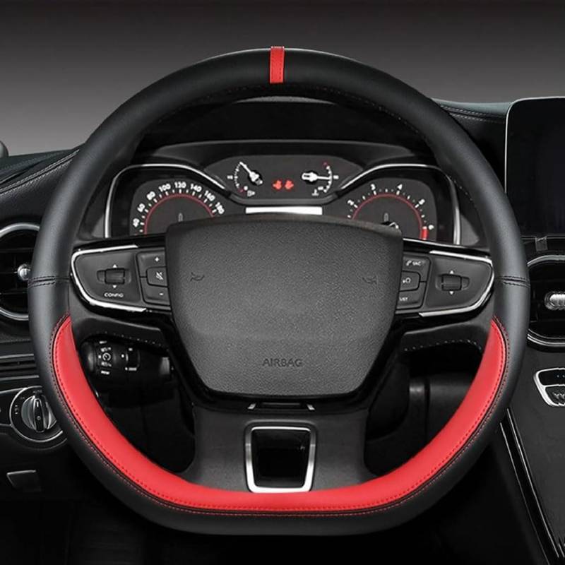 Lenkradbezug Für Audi TT FV/8S 8J 8N RS TTRS TT-RS, Leder Lenkradschutz Anti-Rutsch Atmungsaktives Verschleißfest Lenkradhülle Auto Lenkrad Innere Zubehör,C-D von HBDTNTKF