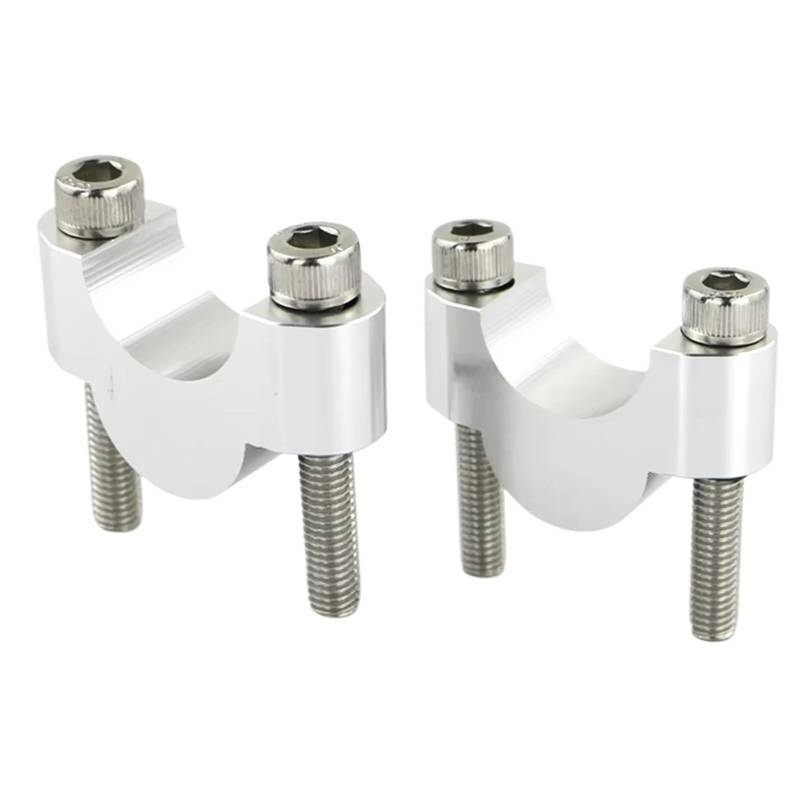 HBIS Kompatibel Mit Triumph Für Speed ​​Für Triple 1050 R 2016–2020 28 Mm 1 1/8 Zoll Griff Fat Bar Mount Riser Lenkererhöhung Motorrad Lenker Riser(Silver,20mm) von HBIS