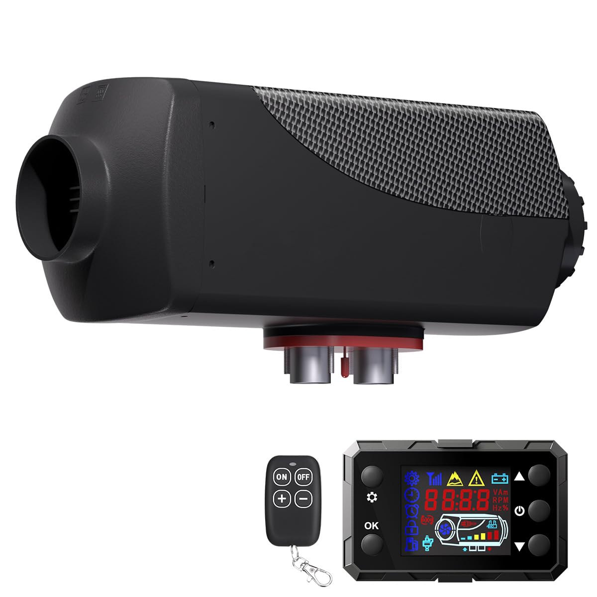 HCALORY 12V/24V Diesel Standheizung, 8KW Diesel Lufterhitzer, Air Diesel Heizung Dieselheizung für Auto RV LKW Wohnmobil,Schwarz HCALORY 12V/24V Diesel Standheizung, 8KW Diesel Lufterhitzer, Air Diesel Heizung Dieselheizung für Auto RV LKW Wohnmobil,Schwarz von HCALORY