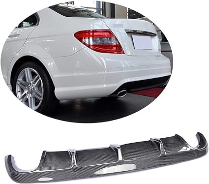 Auto Heck Diffusor für Benz C Class W204 C300 C350 Sedan Pre-Facelift 2008-2011, Heckstoßstangenabdeckung Unterlippe Spoiler Schutzhaube von HCELET