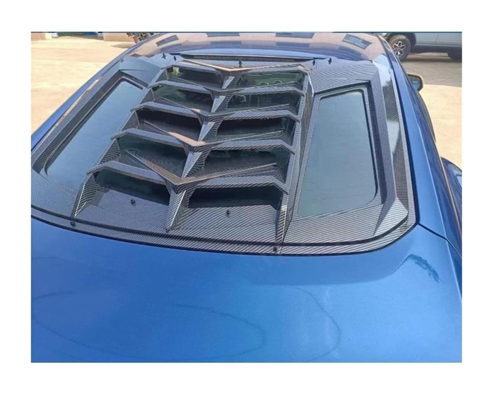 Heckspoiler Flügellippe Für F&ord Für Mustang 2015-2022 Luftauslass Fensterläden Grill Abdeckrahmen Auto Heckspoiler Heckflügel Heckscheibe Jalousie Auto Dekorationen Fall(Carbon Look) von HCKCLMBMZW